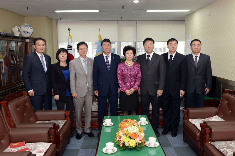 중국 북경시 서성구 대표단 영접 1번째
